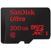 SanDisk 200 GB microSDXC Android Ultra + SD adapter SDSDQUAN-200G-G4A (300818)