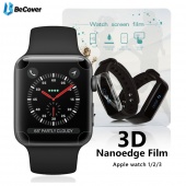 Защитная бронированная пленка BeCover Full Cover для Apple Watch Series 3/4