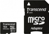 Transcend 16 GB microSDHC UHS-I Premium + SD Adapter TS16GUSDU1 (300812)