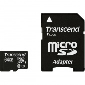 Transcend 64 GB microSDXC UHS-I Premium + SD Adapter TS64GUSDU1 (300820)